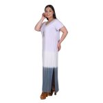 Platinum Φόρεμα Μπλε Γυναικείο Μακρύ Κοντομάνικο Batik All Day - MO-72051-B - Image 2