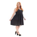 Platinum Φόρεμα Μαύρο Γυναικείο Κοντό Τιραντέ Εξώπλατο Klos Free Size - MO-72125-BXL - Image 3