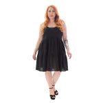Platinum Φόρεμα Μαύρο Γυναικείο Κοντό Τιραντέ Εξώπλατο Klos Free Size - MO-72125-BXL
