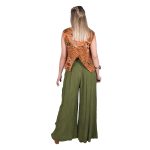 Platinum Παντελόνα Χακί Γυναικεία Καλοκαιρινή Με Λάστιχο Αέρινη Free Size - NA-6632-KV - Image 3