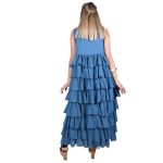 Platinum Tουνίκ - Κιμονό Μπλε Γυναικεία Maxi Ampir Με Βολάν All Day - SAR-62011-BL - Image 3