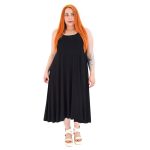 Fairyland Φόρεμα Μαύρο Γυναικείο Μidi Aμάνικο Umbrella Καθημερινό - FM-942021-BC