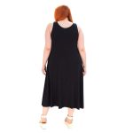 Fairyland Φόρεμα Μαύρο Γυναικείο Μidi Aμάνικο Umbrella Καθημερινό - FM-942021-BC - Image 3