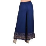 Platinum Παντελόνα Μπλε Γυναικεία Με Λάστιχο & Χρυσά Αρχαιοελληνικά Σχέδια All Day Free Size - 124113-BL - Image 2