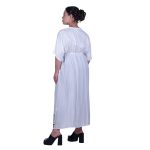 Platinum Καφτάνι - Κιμονό Λευκό Γυναικείο Κοντομάνικο Μακρύ Αρχαιοελληνικό All Day Free Size - 12356 - Image 4