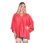 Platinum Πουκαμίσα Ροδή - Κοραλί Γυναικεία Καλοκαιρινή Αmpir Κlos Mε Τρουακάρ All Day - 22283-RO