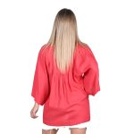 Platinum Πουκαμίσα Ροδή - Κοραλί Γυναικεία Καλοκαιρινή Αmpir Κlos Mε Τρουακάρ All Day - 22283-RO - Image 3