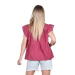 Platinum Μπλούζα Φούξια Γυναικεία Αμάνικη Ampir Κιπούρ Free Size - 22291-F - Image 2