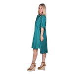 Platinum Πουκαμίσα Πετρόλ Γυναικεία Μακριά Ασύμμετρη Τρουακάρ All Day - 22341-PR - Image 2