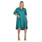 Platinum Πουκαμίσα Πετρόλ Γυναικεία Μακριά Ασύμμετρη Τρουακάρ All Day - 22341-PR