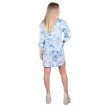 Platinum Πουκάμισο Γαλάζιο Με Σχέδια Γυναικείο Καλοκαιρινό Casual Μακρυμάνικο All Day - 42302-D - Image 3