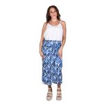 Platinum Φούστα Μπλε Boho Γυναικεία Midi Στενή Γραμμή Με Σκίσιμο All Day - 42316-C