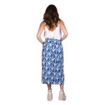 Platinum Φούστα Μπλε Boho Γυναικεία Midi Στενή Γραμμή Με Σκίσιμο All Day - 42316-C - Image 3