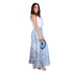 Platinum Φούστα - Παρεό Γαλάζια Γυναικεία Μακριά Εμπριμέ Μάτι All Day Free Size - 42342 - Image 2