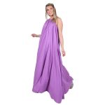 Platinum Φόρεμα Ώχρα Γυναικείο Maxi Με Παρτούς Ώμους & Άλφα Γραμμή All Day Free Size - 62301-H - Image 5