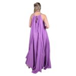 Platinum Φόρεμα Μώβ - Λιλά Γυναικείο Maxi Vintage Με Παρτούς Ώμους Σε Άλφα Γραμμή All Day Free Size - 62301-PER - Image 3