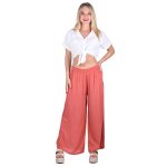 Platinum  Παντελόνα Σάπιο Μήλο Γυναικεία Αέρινη Με Λάστιχο All Day Free Size - 6632-Κ