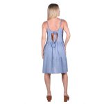 Platinum Φόρεμα Γαλάζιο Γυναικείο Κοντό Τιραντέ Εξώπλατο Klos Girly All Day - 72226-BL - Image 2