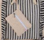 Platinum Τσάντα Παραλίας Μπεζ Με Μπλε Ριγέ Γυναικεία Σε Ναυτικό Στυλ All Day - 817-20 - Image 2