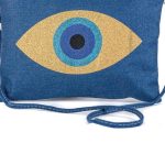 Platinum Τσάντα Μπλε Γυναικεία Καλοκαιρινή Χιαστί ''Χρυσό Οβάλ Μάτι Στόχος'' All Day - 817-27-BL - Image 2