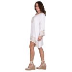 Platinum Καφτάνι - Πουκαμίσα Λευκό Γυναικείο Μini Mακρυμάνικο ''Αρχαιοελληνική Σφραγίδα'' - 9303-W - Image 2