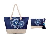 Platinum Τσάντα Παραλίας Μπλε Γυναικεία Με Σχέδιο Μάτι - Στόχος All Day - 937-2 - Image 2