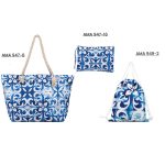 Platinum Νεσεσέρ Μπλε Γυναικείο Καλοκαιρινό Με Boho Σχέδια All Day - 947-16 - Image 2