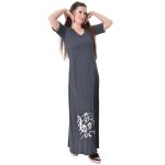 Fairyland Φόρεμα Ανθρακί Γυναικείο Καλοκαιρινό Μaxi Κοντομάνικο Casual Με Νότες All Day - FM-5851-AN - Image 2