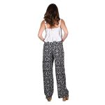 Platinum Παντελόνι Μαύρο Με Λευκά Εμπριμέ Γυναικείο All Day Free Size - IT-1130-S - Image 3