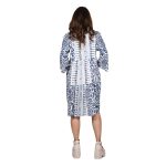 Platinum Καφτάνι - Φόρεμα Μπλε Γυναικείο Boho Εβαζέ Κοντό Με Τρουακάρ Free Size - 32319-GA - Image 3