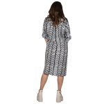 Platinum Φόρεμα - Πουκαμίσα Μπλε Γυναικείο Ασύμμετρο Αέρινο Με Κουμπιά ''Ψαροκόκαλο'' All Day - 22051-RA-D - Image 4