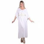 Platinum Ζώνη Λευκή Γυναικεία Υφασμάτινη Με Χρυσά Κεντητά Σχέδια All Day Free Size - 123106-W - Image 5