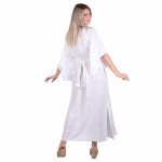 Platinum Ζώνη Λευκή Γυναικεία Υφασμάτινη Με Χρυσά Κεντητά Σχέδια All Day Free Size - 123106-W - Image 4