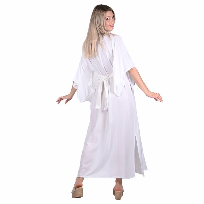 Platinum Ζώνη Λευκή Γυναικεία Υφασμάτινη Με Χρυσά Κεντητά Σχέδια All Day Free Size - 123106-W - Image 4