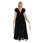 Platinum Φόρεμα Μαύρο Γυναικείο Μaxi Ρομαντικό Σε Αρχαιοελληνικό Στυλ Free Size - SAR-62114-B - Image 2