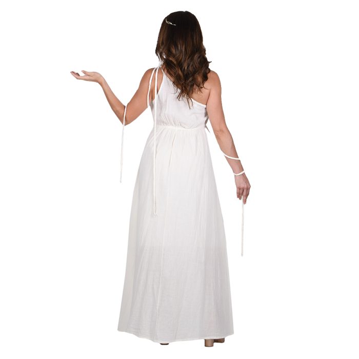 Platinum Φόρεμα Εκρού Γυναικείο Μaxi Σε Αρχαιοελληνικό Στυλ Vintage All Day Free Size - SAR-62117-EK - Image 4