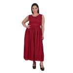 Platinum Φόρεμα Red Wine Κόκκινο Γυναικείο Μidi Εξώπλατο Ρομαντικό All Day Free Size - SAR-62205-RW - Image 3