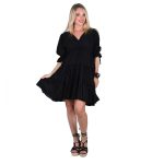 Platinum Φόρεμα Μαύρο Γυναικείο Girly Κοντό Κlos Ampir All Day Free Size - SAR-62211-BC - Image 2