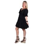 Platinum Φόρεμα Μαύρο Γυναικείο Girly Κοντό Κlos Ampir All Day Free Size - SAR-62211-BC