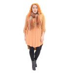 Platinum Φόρεμα Ώχρα Γυναικείο Με Κουμπιά Midi All Day Free Size - ΙΤ-5079-PVXL - Image 2