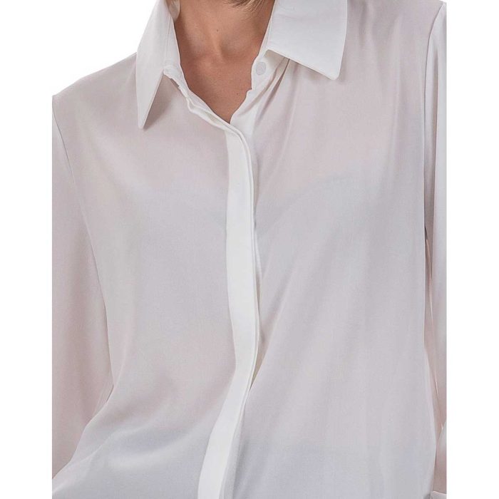 Platinum Πουκάμισο Λευκό Γυναικείο Mακρυμάνικο Casual All Day - IT-130-W - Image 5