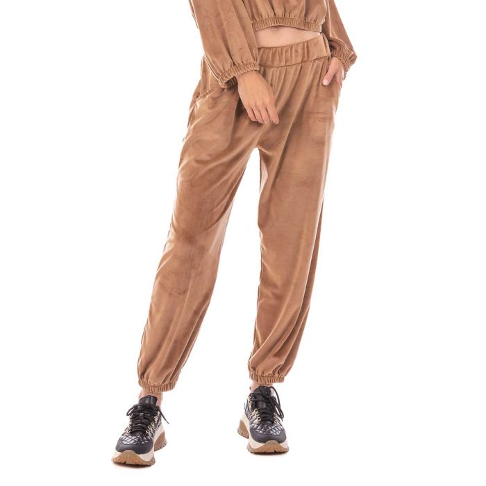 Platinum Ταμπά Σετ Παντελόνι - Φόρμα Με Μπλούζα Κουκούλα Γυναικείο Βελούδο Casual - IT-2186 - Image 3