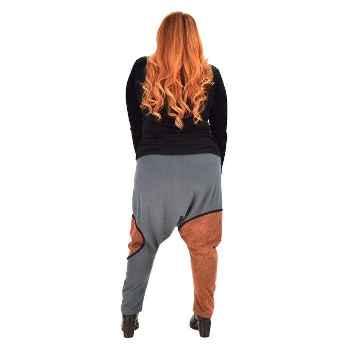 Platinum Παντελόνι Βράκα Γκρι Με Boho Σχέδια Γυναικεία Casual Με Λάστιχο Free Size -1015-WFS - Image 3