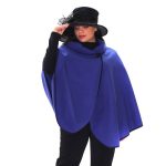 Gomore Κάπα Μπλε - Μωβ Γυναικεία Βελούρ Ασύμμετρη All Day Plus Size - 14494-BFS