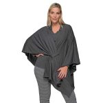 Gomore Κάπα - Εσάρπα Γκρι Γυναικεία Λεπτή Με Σχέδιο Λοξό Δέσιμο All Day - 24601
