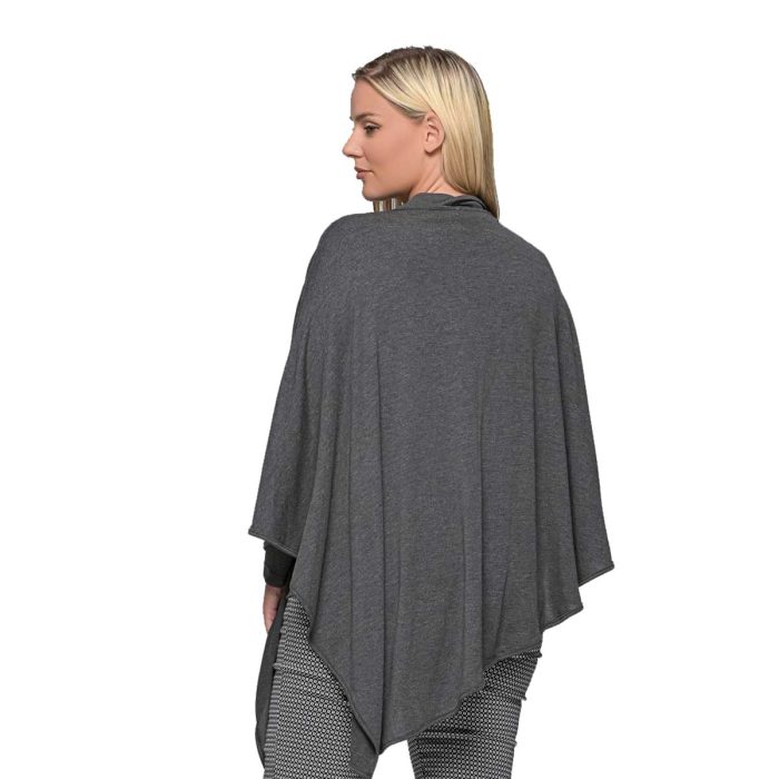 Gomore Κάπα - Εσάρπα Γκρι Γυναικεία Λεπτή Με Σχέδιο Λοξό Δέσιμο All Day - 24601 - Image 3
