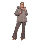 Gomore Μπουφάν Μόκα - Πούρο Γυναικείο Με Κουκούλα Casual All Day - GM-24405 - Image 2