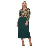 Gomore Φούστα Πράσινη Γυναικεία Μακριά Κρεπ Με Λάστιχο Καθημερινή - GM-24708-G