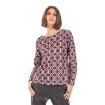 Platinum Μπλούζα Μωβ Γυναικεία Με Σχέδια Casual All Day Free Size - IT-4020