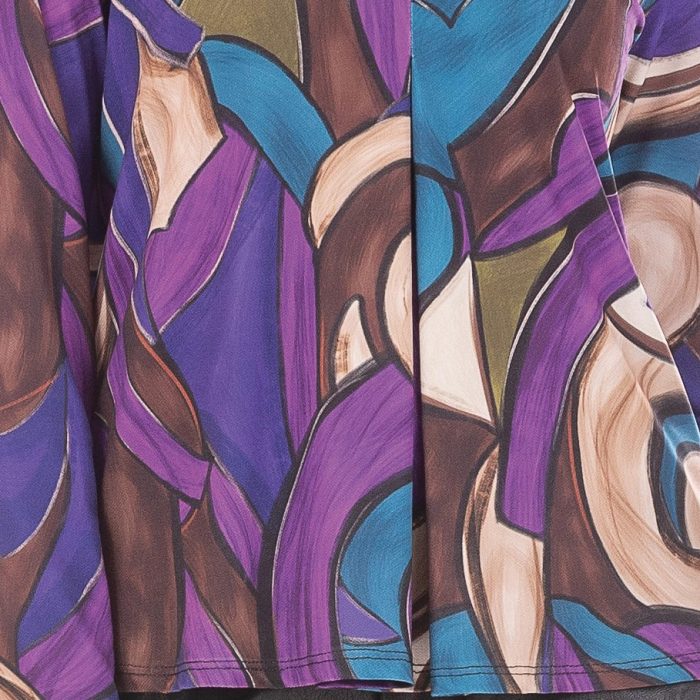 Platinum Μπλούζα Μωβ Με Εμπριμέ Σχέδια Γυναικεία Casual All Day Free Size - IT-5004 - Image 3